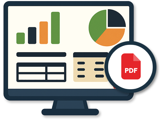 Monthly PDF analytics and website performance reports